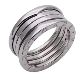BVLGARI Ring for Women and Men, Brand 750WG B-zero1 3-Band White Gold #60 Approx. Size 19 Jewelry