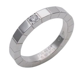 Cartier ring for women, brand name ring, 750WG, 1P diamond, Ranier, white gold, #49, approximately