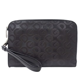 Dolce & Gabbana DOLCE GABBANA bag men's brand clutch second leather black L-shaped zipper