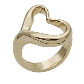 Tiffany TIFFANY & Co. Ring Women's Brand 750YG Elsa Peretti Open Heart Yellow Gold Approx. Size 11