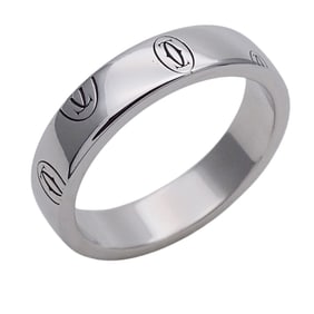 Cartier ring for women, brand name, 750WG Happy Birthday, white gold, #48, approximately size 8,