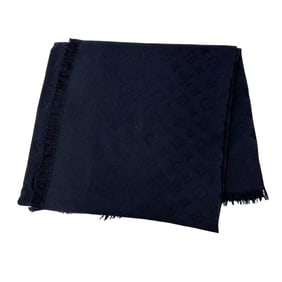 Louis Vuitton Monogram Scarf for Women and Men, Brand Scarf, Stole, Silk Noir, Black, Large, Throw,