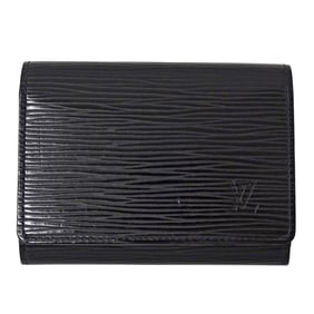 Louis Vuitton Epi Card Case Men's Brand Business Holder Envelope Carte de Visite Noir M56582 Black