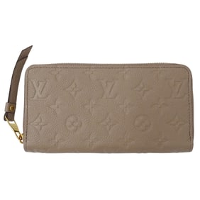 Louis Vuitton Monogram Empreinte Women's Brand Long Wallet Zippy Tourterelle M69034 Round Zipper