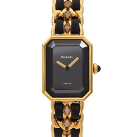 CHANEL Premiere Women's Watch, Size M, H0001, Black and Gold, Quartz Movement