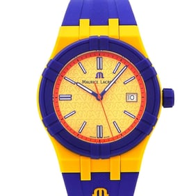 Maurice Lacroix Aikon Tide FIBA 3X3 Special Edition AI2008 Men's Watch with Date, Yellow Quartz