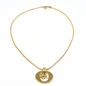 Christian Dior Dior Necklace, Gold-Tone Metal, Gold Color, 46cm, Costume