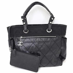 CHANEL Paris Biarritz GM Tote Bag Shoulder A34210 Black