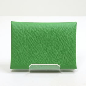 Hermes HERMES Calvi Duo Epson Vert Yucca B stamp (made in 2023) card case coin unused