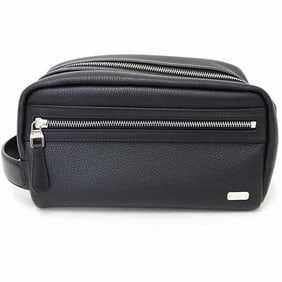 Dunhill 1893 Harness Leather Wash Bag Full Grain Calf DU24F3117GN001 Black