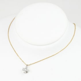 Tiffany Crucyform Cross Pendant 750YG PT950 Diamond 41cm Necklace