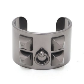 Hermes Aluminium Sunset Bracelet Collier de Chien T2 Metallic Grey Bangle Cuff Unused