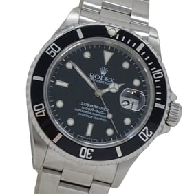 Rolex Submariner Date 16610 T-Serial Men's Automatic Watch, Stainless Steel, Silver/Black, Polished