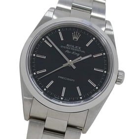 Rolex Air-King 14000M Y-number Men's Automatic Watch, Stainless Steel, Silver/Black, Polished