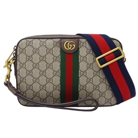 Gucci Ophidia GG Supreme Small Crossbody Bag (699439) in Beige and Brown, available for men women.