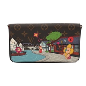 LOUIS VUITTON Monogram Pochette Felicie Vivienne Brown Women's Canvas Shoulder Bag