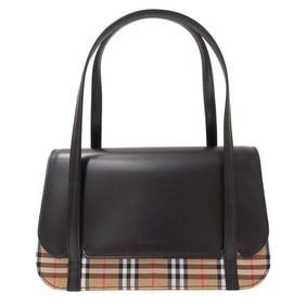 Burberrys Women's Small Leather Handbag in Black and Brown