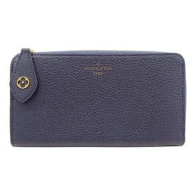 Louis Vuitton Women's Long Wallet, Taurillon Leather, Comete Portefeuille, Blue Marine, Navy,