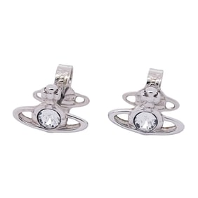 Vivienne Westwood women's small silver orb earrings