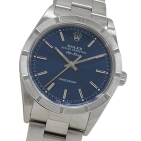 Rolex Air-King 14010M Y-number Men's Automatic Watch, Stainless Steel, Silver, Blue, Polished