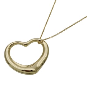 Tiffany TIFFANY & Co. Necklace Women's Brand 750YG Elsa Peretti Open Heart Yellow Gold Jewelry