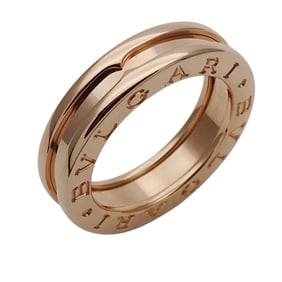 BVLGARI Ring for Women and Men, Brand Ring, 750PG B-zero1, 1 Band, Pink Gold, #47, Approx. Size 7,