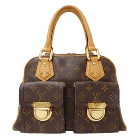 Louis Vuitton LOUIS VUITTON Bag Women's Brand Handbag Monogram Canvas Manhattan PM Brown M40026