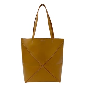 LOEWE Women's Puzzlefold Tote Bag, Brown, Shoulder Large Capacity, A4 Size