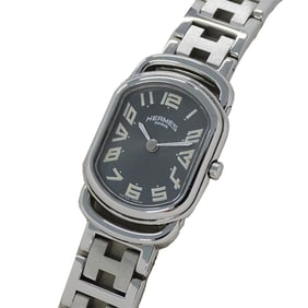 Hermès Rally Quartz QZ Stainless Steel Watch, RA1.210, Silver Gray, Polished