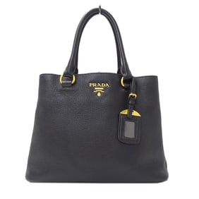Prada PRADA Women's Leather Handbag, Black, 1BA058