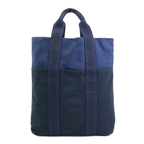 Hermes Hermès handbag tote bag, Foul Tou Cabas cotton, navy and black, for men women, w1244g