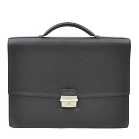 Cartier handbag, black and silver leather, men's, e60912g