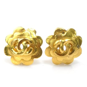 CHANEL Coco Mark Metal Gold Earrings for Women e60924k