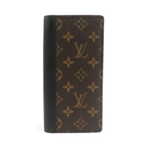 Louis Vuitton Monogram Macassar Bi-fold Long Wallet, Portefeuille Brazza, Macassar, Brown and Black,