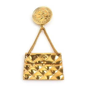 CHANEL Coco Mark Metal Gold Brooch for Women e60927i