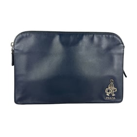 Prada PRADA Clutch Bag/Second Bag Leather Navy Men's z7050