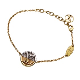 Louis Vuitton Monogram Bracelet for Men and Women, Metal, LtoV, Gold Silver, M69689, LV Initial,