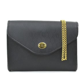 Christian Dior shoulder bag in black leather, women's, r10784k