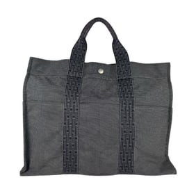 Hermes Hermès Air Line MM Handbag in Nylon Canvas, Gray, for Men and Women, z7054