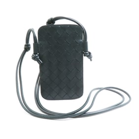 Bottega Veneta smartphone case/pouch in dark green intrecciato leather for men and women, r10785g
