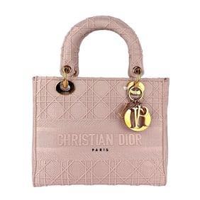 Christian Dior D-Light Canvas Handbag/Shoulder Bag for Women, Pink, Z7059