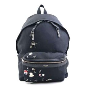 Saint Laurent Backpack, Canvas, Black, Men's/Women's, 399648, H31560A