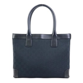 Gucci GG Canvas Leather Handbag Black Women's 002.1119 w1241k
