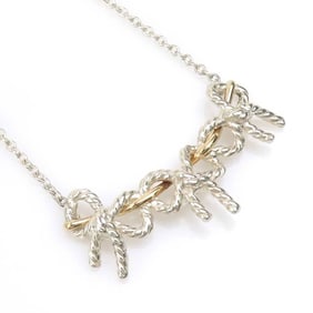 Tiffany & Co. Triple Ribbon Necklace in 925 Sterling Silver and 18K Gold, Women's, 56375a