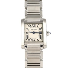 Cartier Tank Française SM W51008Q3 Stainless Steel Quartz Watch