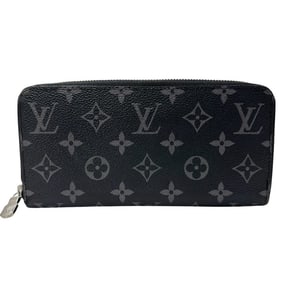 Louis Vuitton Eclipse Men's Monogram Zippy Wallet, Horizontal, Black, M11611