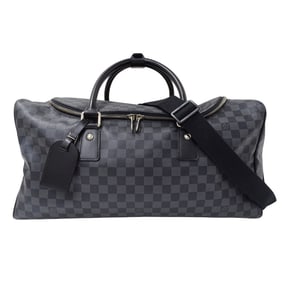 Louis Vuitton Roadster 50 Boston Bag in Damier Graphite Canvas, Black, N48189, Men's, Large
