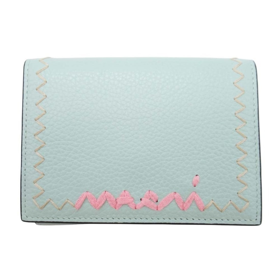 MARNI TRIFOLD WALLET WITH SYMBOL LOGO Trifold Wallet with Logo Embroidery, Compact Wallet, Linden,: --- Catalog ---Category: SizeSize (HxWxD): 8cm x 10.5cm x 3cm / 3.14'' x 4.13'' x 1.18''Category: DesignType: Wallet (tri-fold)Color: Light green, PinkGender: Men,WomenCategory: GeneralMPN: PFMO0105U1