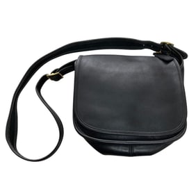 COACH Glove Leather Shoulder Bag 9170 Black Women's