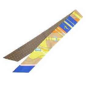 HERMES Twilly Click Crack Modern Cannage Scarf/Muffler Multicolor Women's